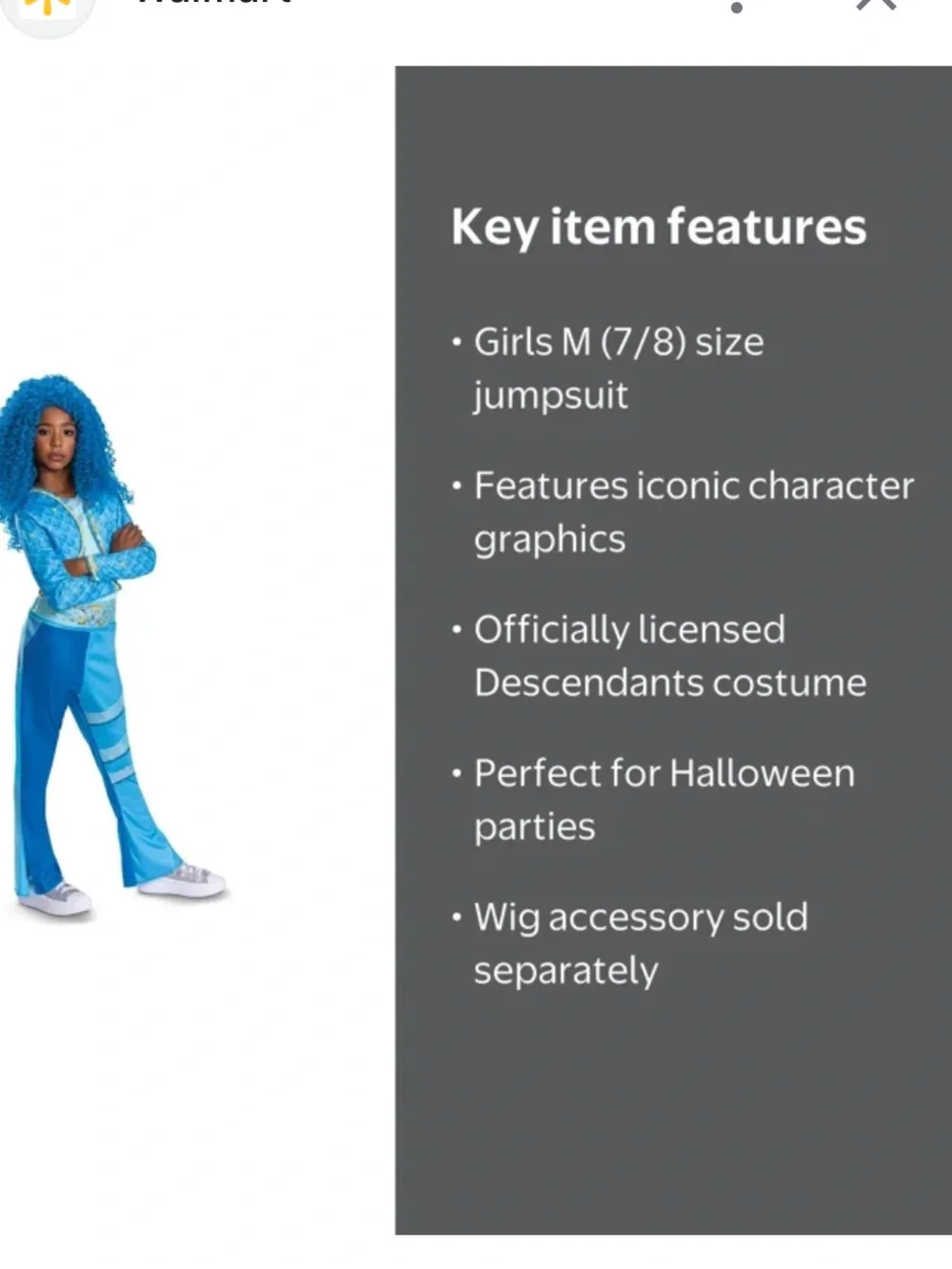 NWT Disney Descendants 4 Rise of Red Chloe Deluxe Costume Girls Size M 7-8
